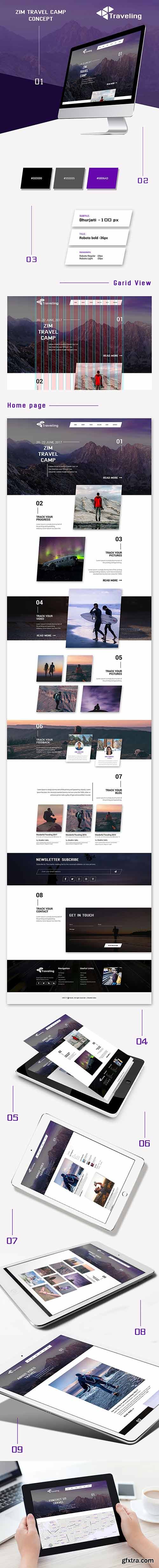 Traveling PSD Template