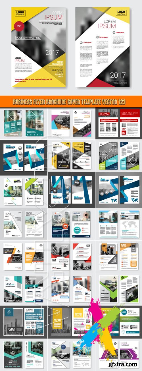 Business flyer brochure cover template vector 123