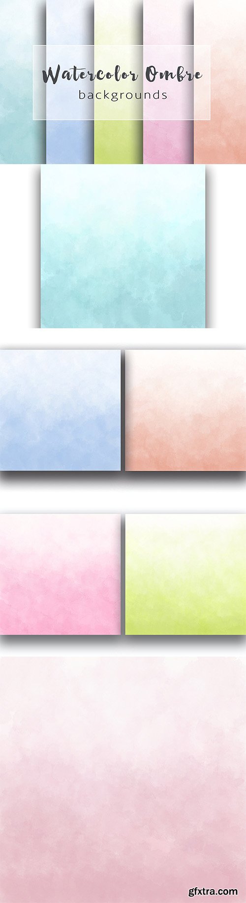 Colored ombre watercolor backgrounds - CM 362810