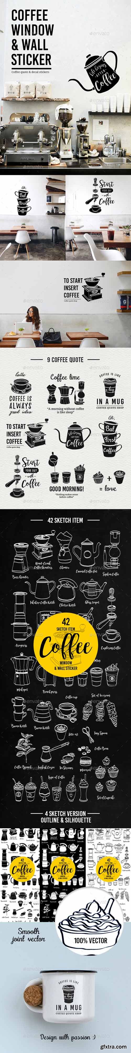 Graphicriver - Coffee Window and Wall Stickers 20159950