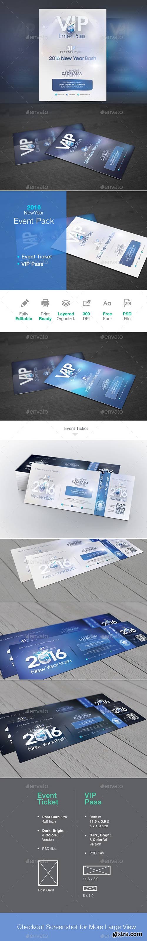 Graphicriver - New Year Event Ticket & VIP Pass 13548246