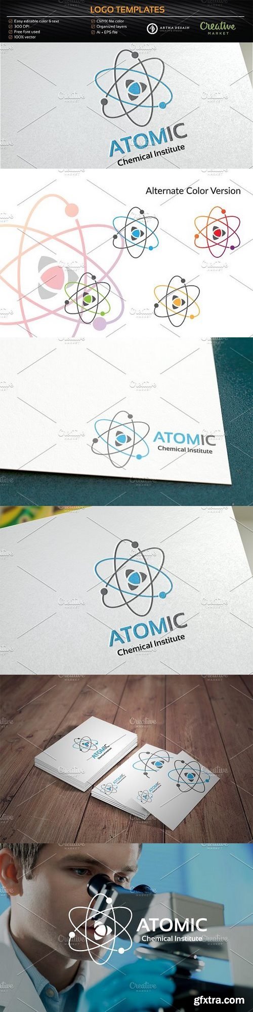 CM - Atomic / Lab - Logo Template 1241588
