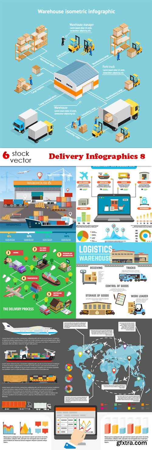 Vectors - Delivery Infographics 8