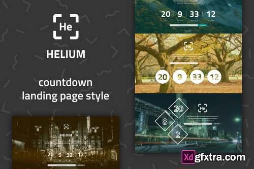 Helium - Countdown Landing Page UI Template