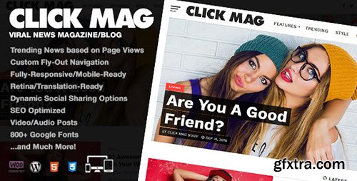 ThemeForest - Click Mag v1.09.0 - Viral WordPress News Magazine/Blog Theme - 18081003