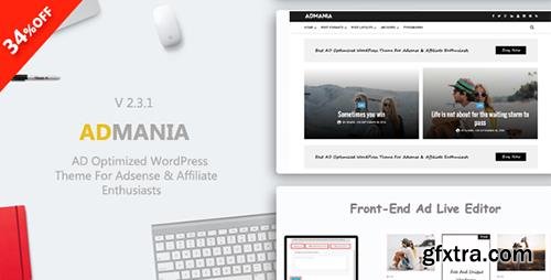 ThemeForest - Admania v2.3.1 - AD Optimized WordPress Theme For Adsense & Affiliate Enthusiasts - 18194026