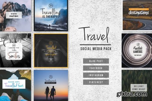 CreativeMarket TRAVEL - Social Media Pack 1054880