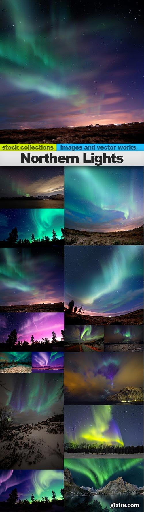 Northern Lights, 15 x UHQ JPEG