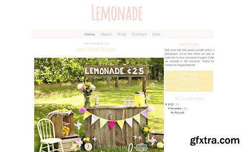 Lemonade Blogger Template - CM 431591