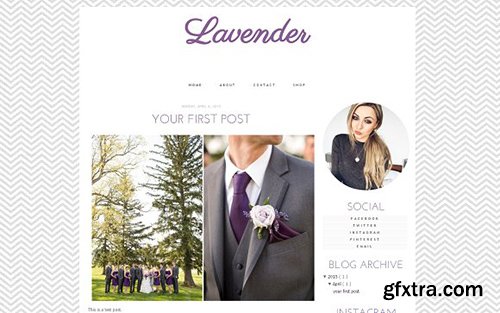 Lavender Blogger Template - CM 431838