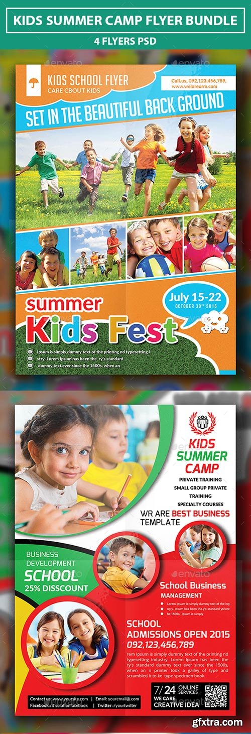 Graphicriver - Kids Summer Camp Flyers Bundle 16183635