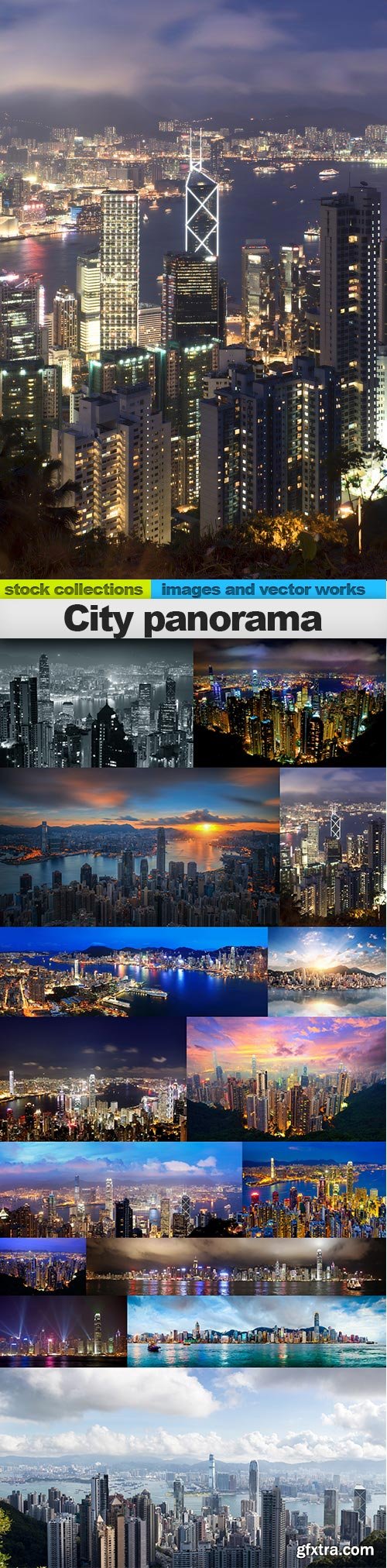 City panorama, 15 x UHQ JPEG