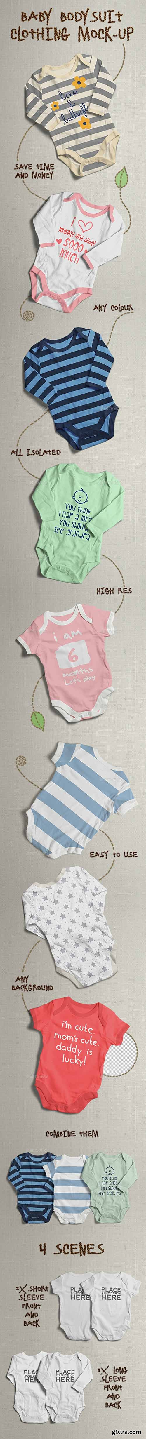 Graphicriver - Baby Bodysuit Clothing Mock-up 14656274