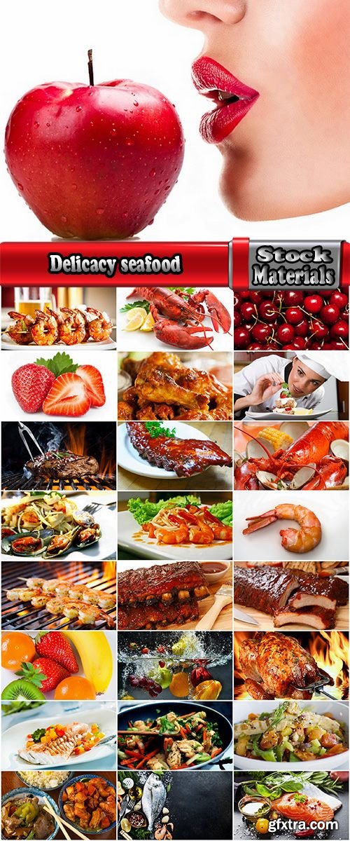 Delicacy seafood fried meat shrimp sweetness cherry sweet cherry strawberry burger 25 HQ Jpeg