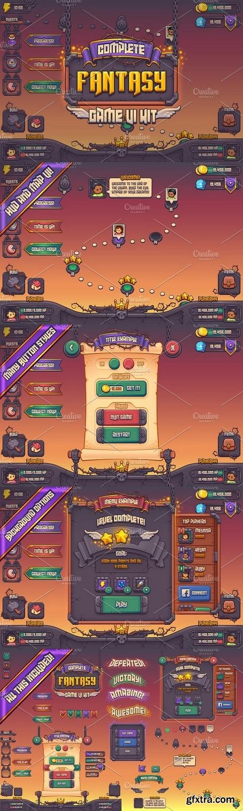 CM - Complete Fantasy Game UI kit 959421