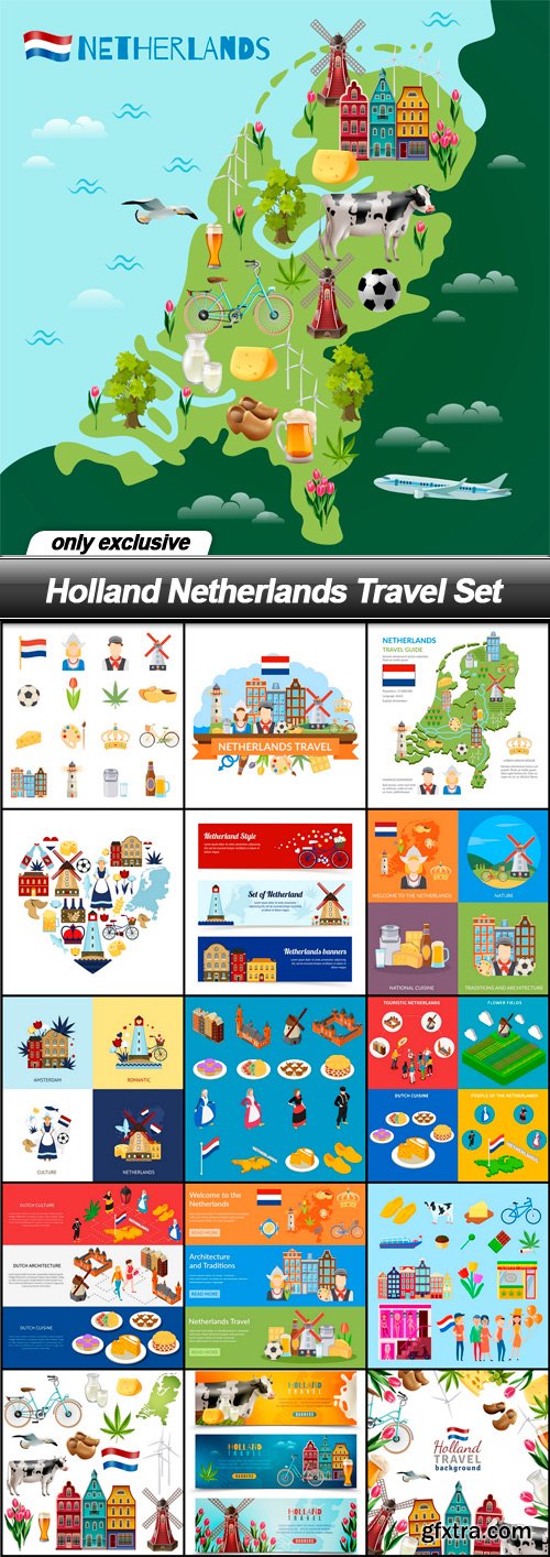 Holland Netherlands Travel Set - 16 EPS