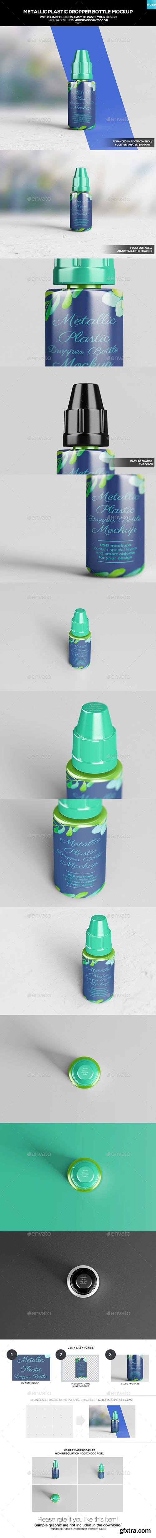 Graphicriver - Metallic Plastic Dropper Bottle Mockup 20206340