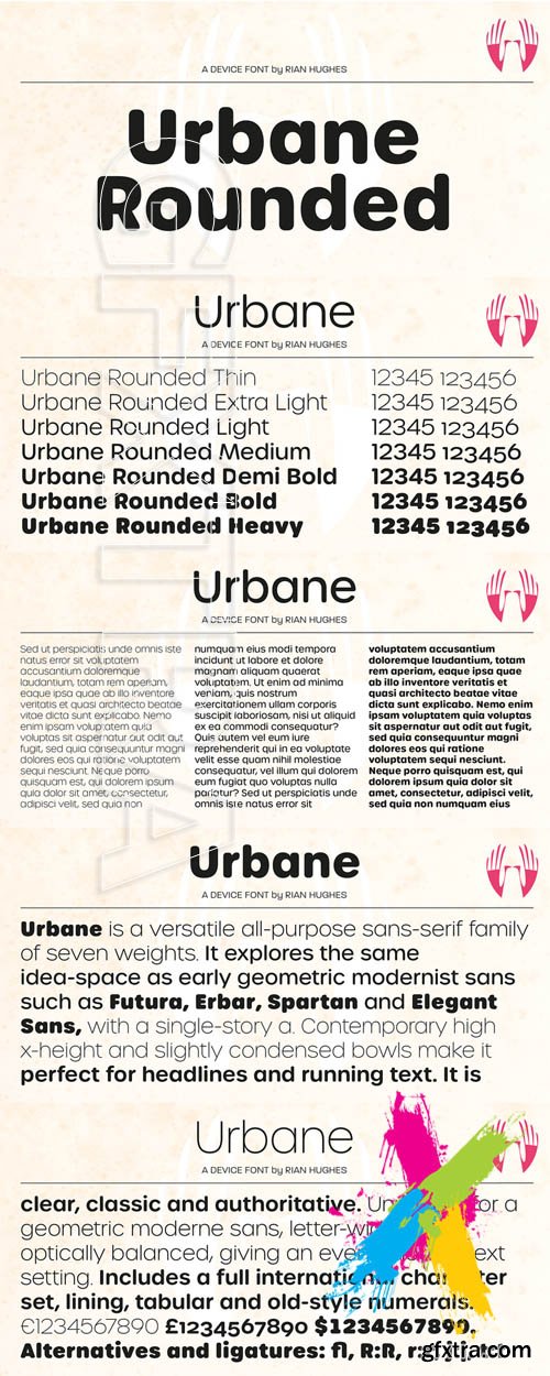 Urbane Rounded font family