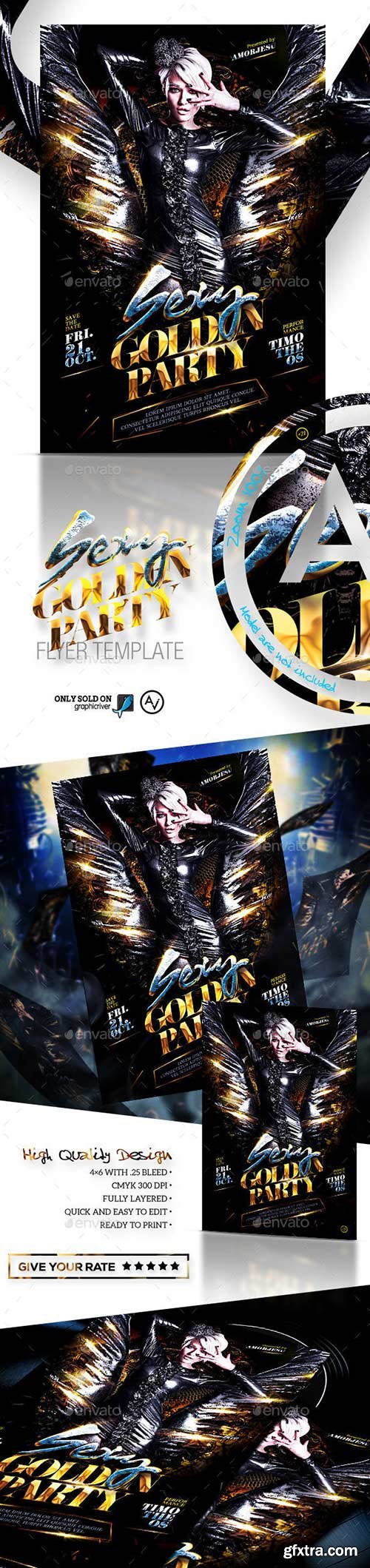 Graphicriver - Sexy Golden Party Flyer Template 11381606
