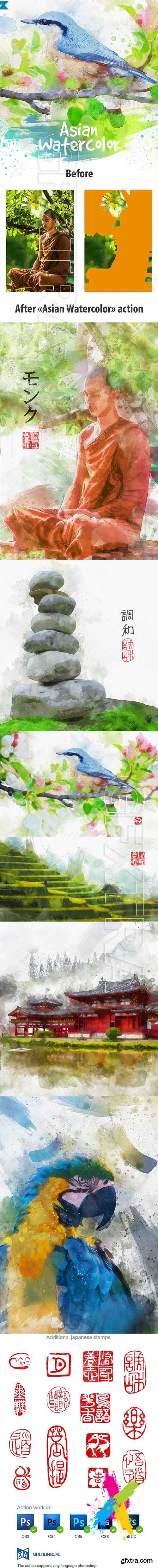 Graphicriver - Asian Watercolor Photoshop Action 20155346