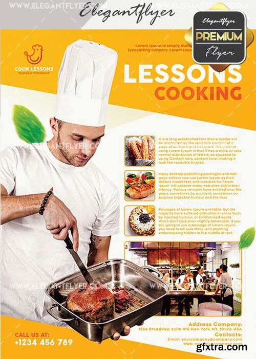 Cooking Lessons V10 Flyer PSD Template + Facebook Cover