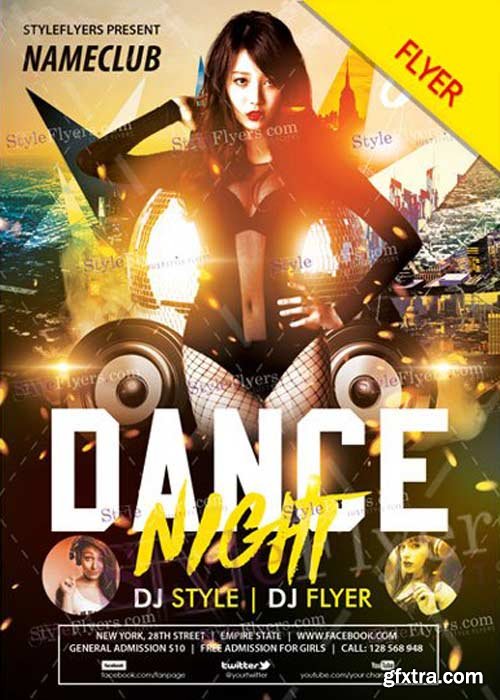 Dance night V36 Flyer PSD Template