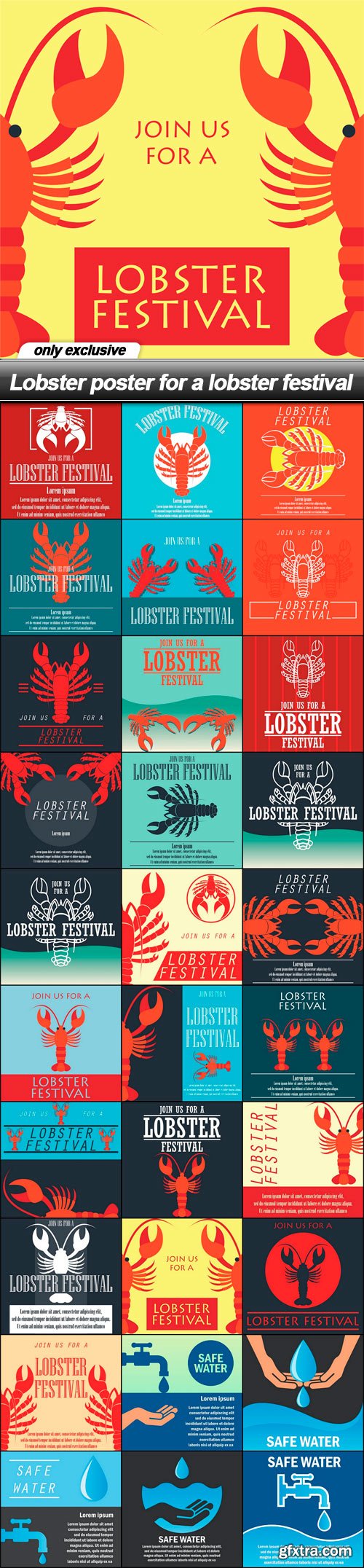 Lobster poster for a lobster festival - 30 EPS