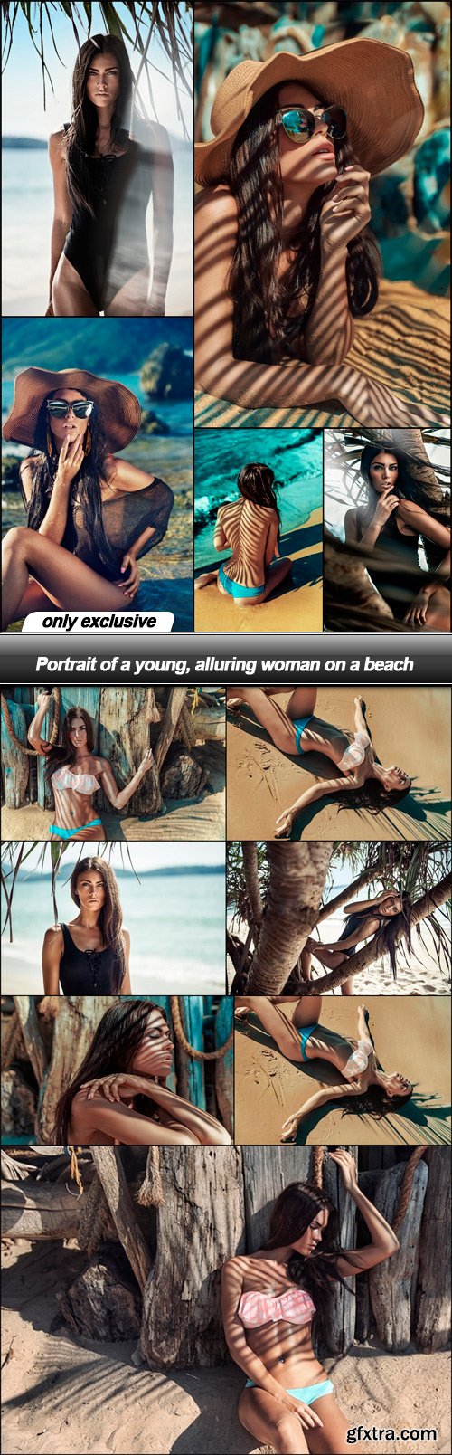 Portrait of a young, alluring woman on a beach - 12 UHQ JPEG