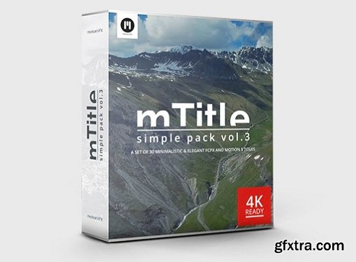 mTitle Simple Pack vol. 3 Plugin for Final Cut Pro X & Motion 5 (Mac OS X)