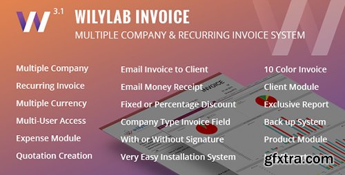CodeCanyon - Wilylab Invoice v3.1 - Recurring & Multiple Company Invoice - 9689396