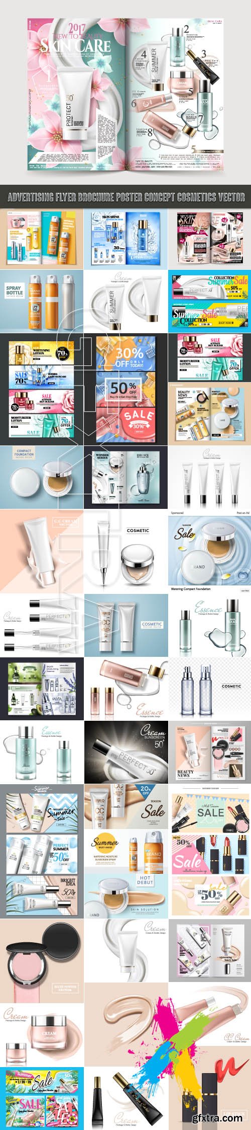 Advertising Flyer Brochure Poster Concept Cosmetics vector