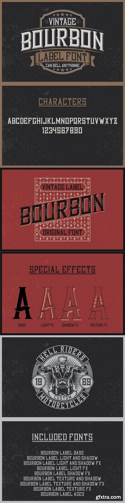 CM - Bourbon Label typeface 1317930