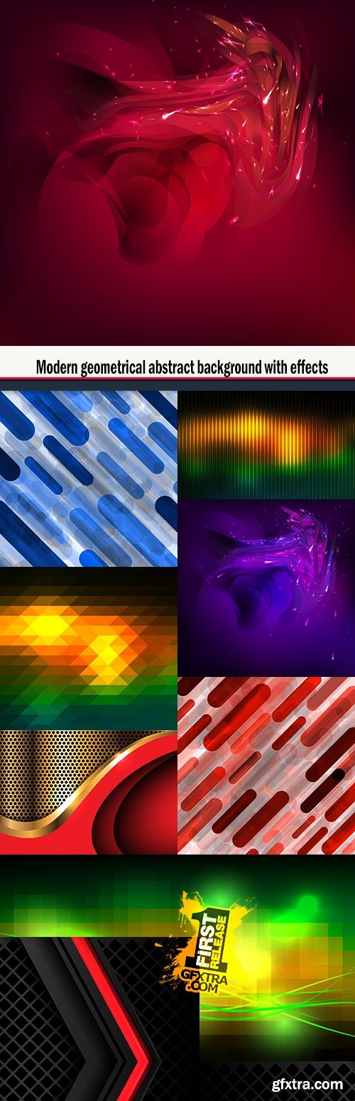 Modern geometrical abstract background with effects