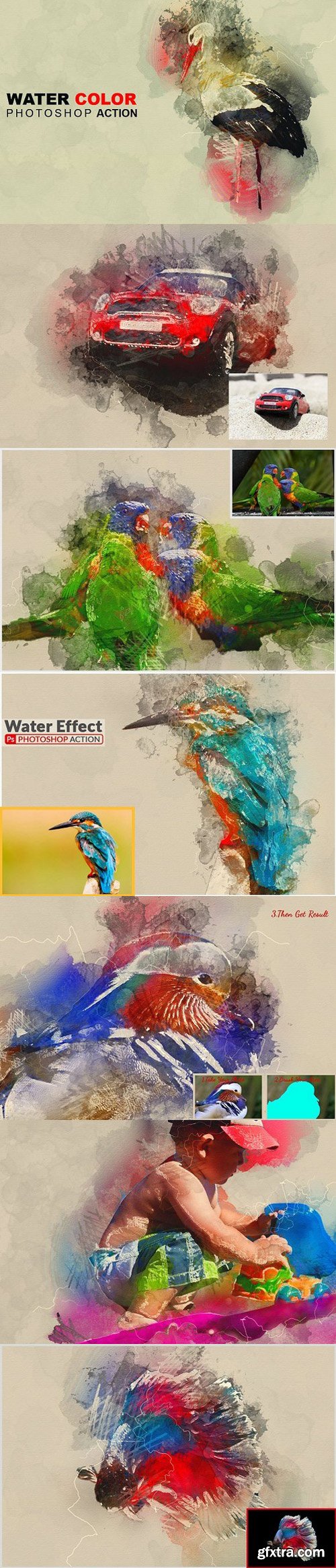 CM - Water Color Photoshop Action 1573158