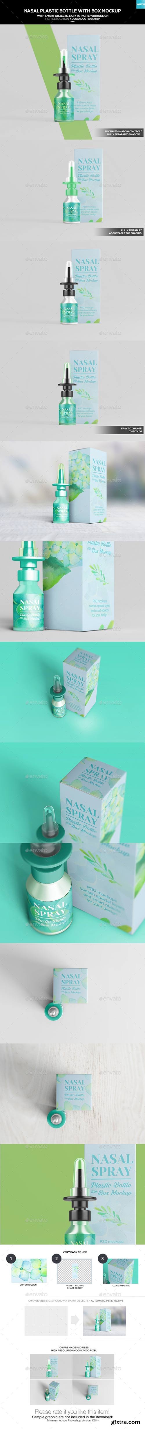 Graphicriver - Nasal Plastic Bottle With Box Mockup 20254776