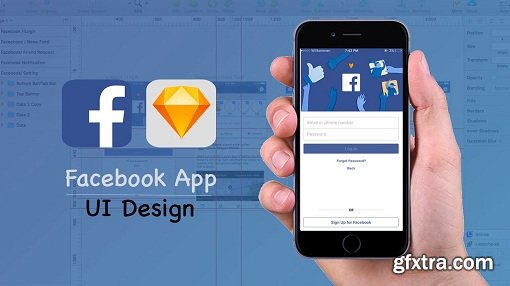 Designing Facebook IPhone App UI in Sketch