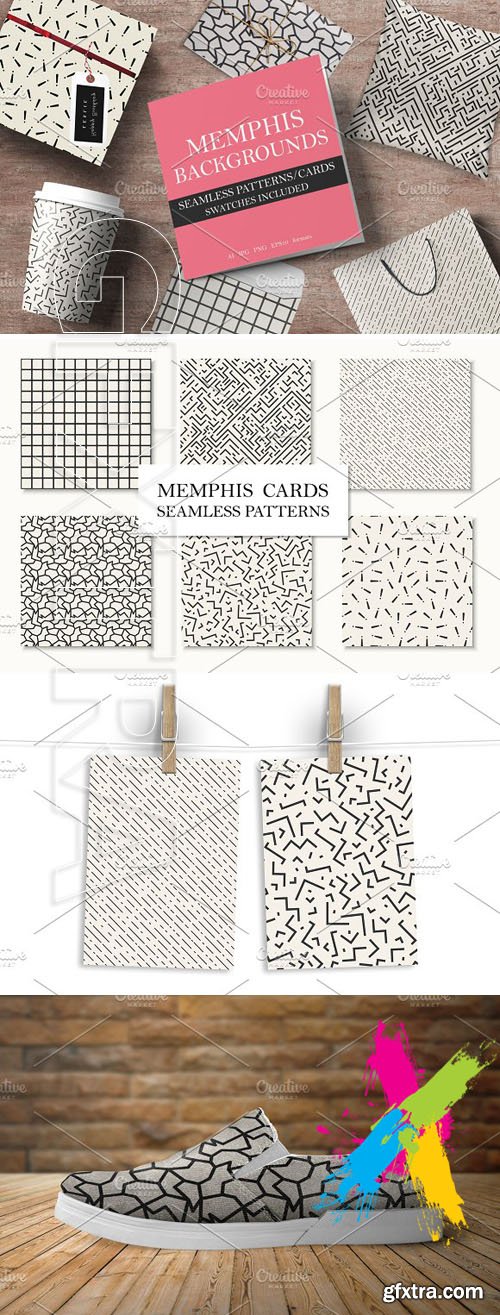 CM - Memphis seamless patterns 80-90s 1622580