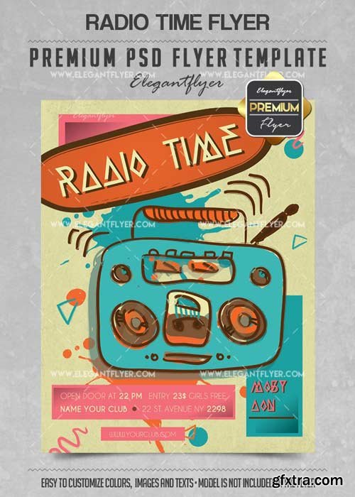 Radio Time Flyer PSD V12 Template + Facebook Cover
