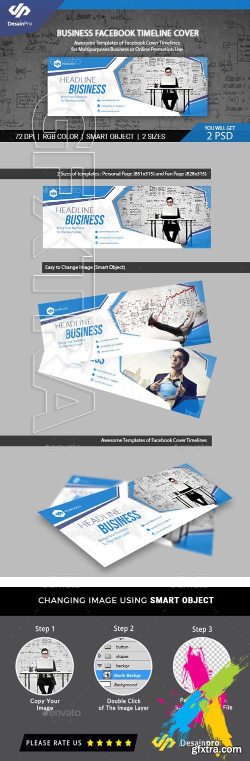 Graphicriver - Awesome Business Facebook Cover Templates 20183696