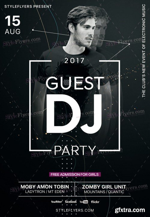 Guest DJ Party PSD Flyer Template 2