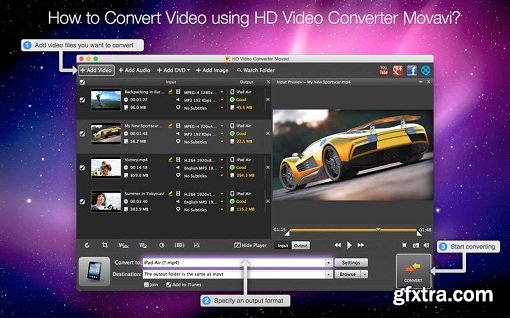 Movavi HD Video Converter 3.2 Multilingual (Mac OS X)