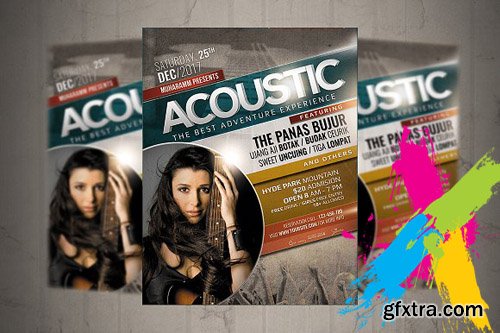 CM - Acoustic Music Event Flyer Poste 1652683