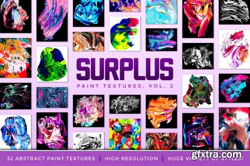 CreativeMarket Surplus, Vol 2: 32 Paint Textures 1396279