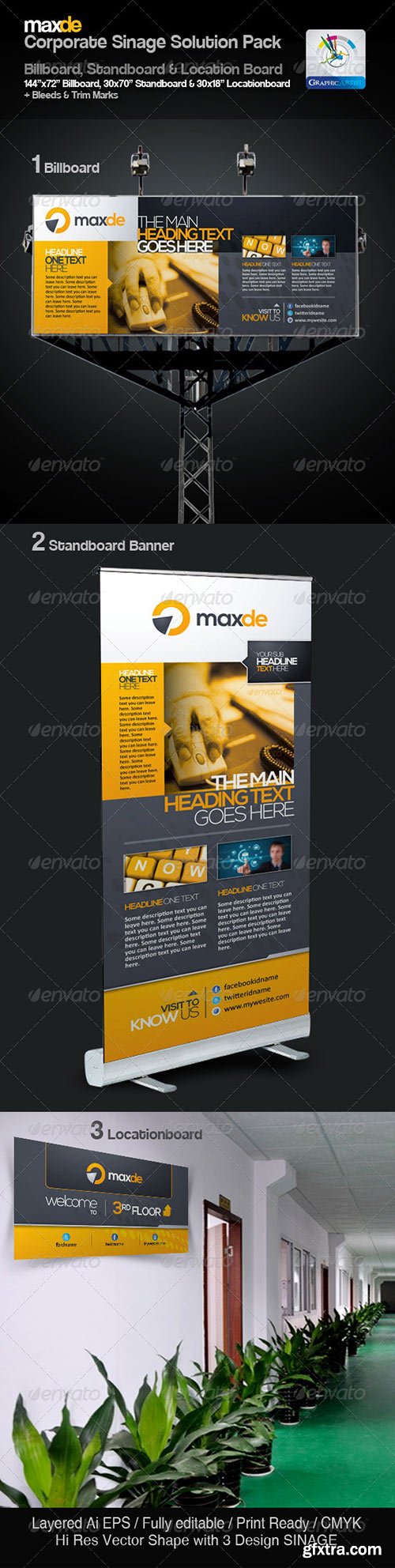 Graphicriver - Maxde Clean Sinage Solution Pack 3072853