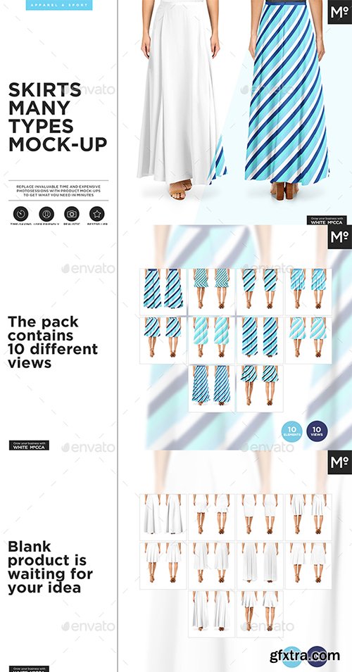 Graphicriver 10x Women Skirts Mock-up 19462811