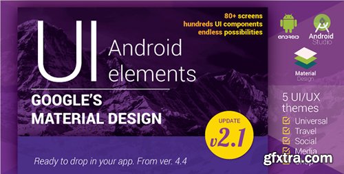 Codecanyon Material Design UI Android Template App 2.1 9858746