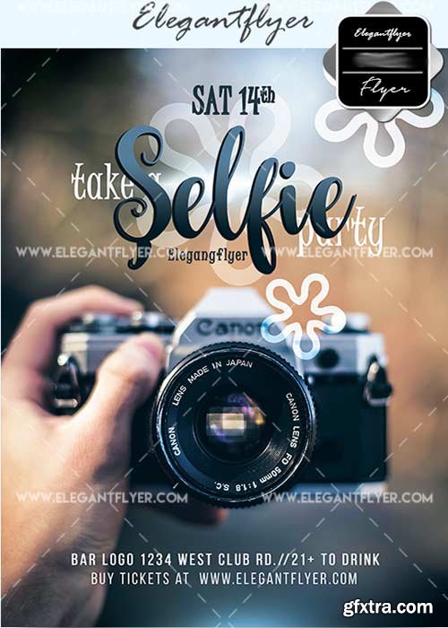 Selfie V3 Flyer PSD Template + Facebook Cover