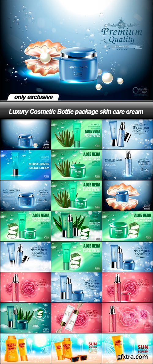 Luxury Cosmetic Bottle package skin care cream - 25 EPS