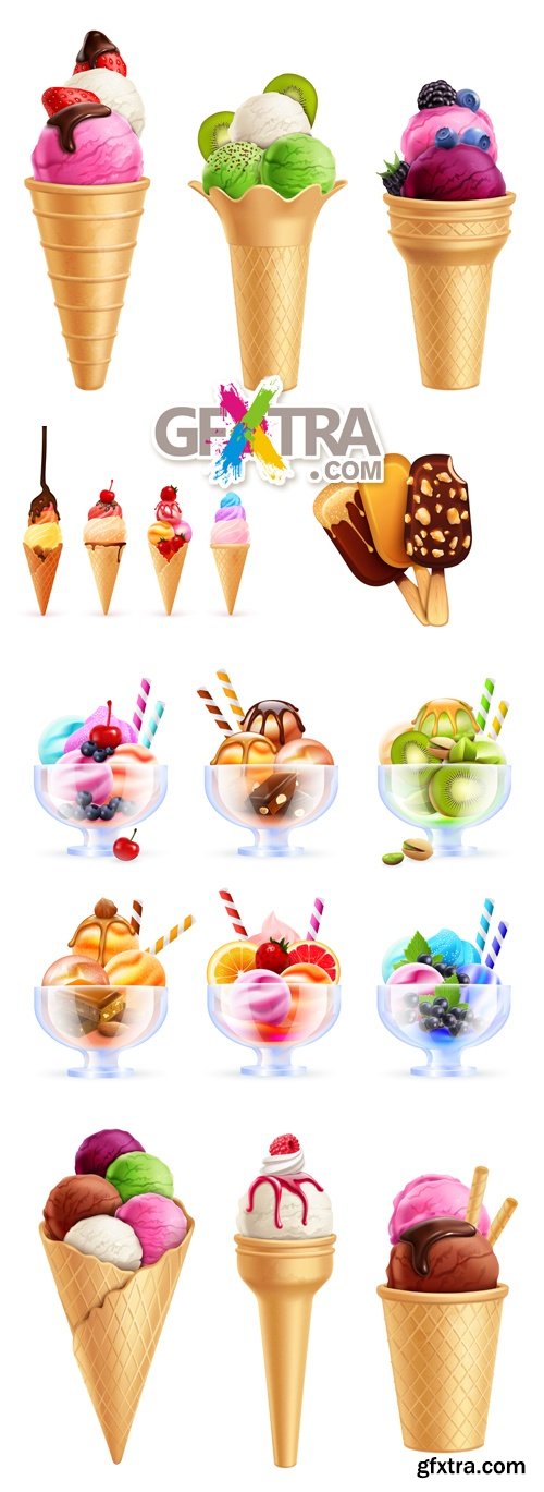 Ice Cream Icons Vector 2