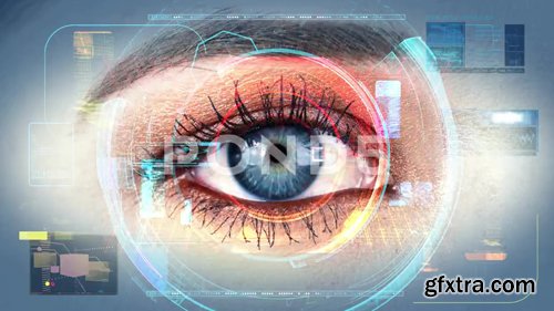 Human Eye Scan Technology Interface 4K